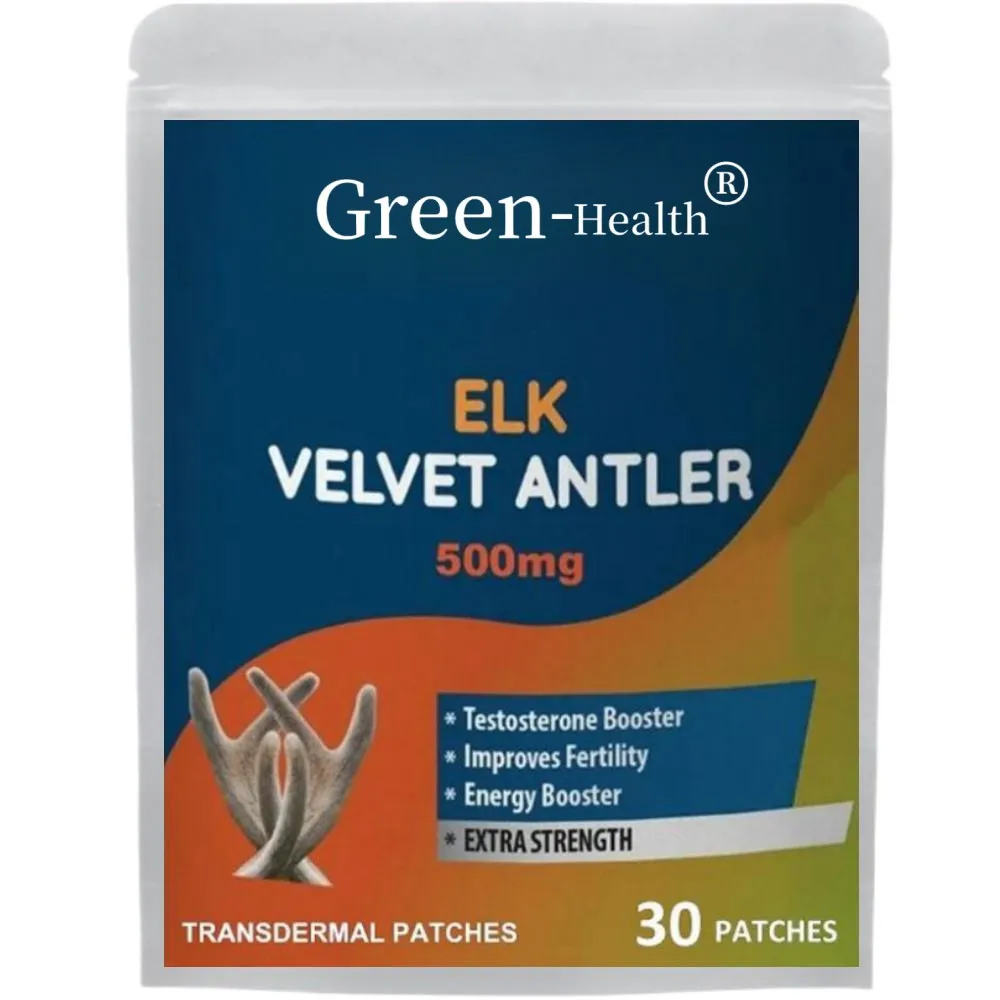 Deer Antler Velvet Transdermal Patches -30 Patches One Month Supply