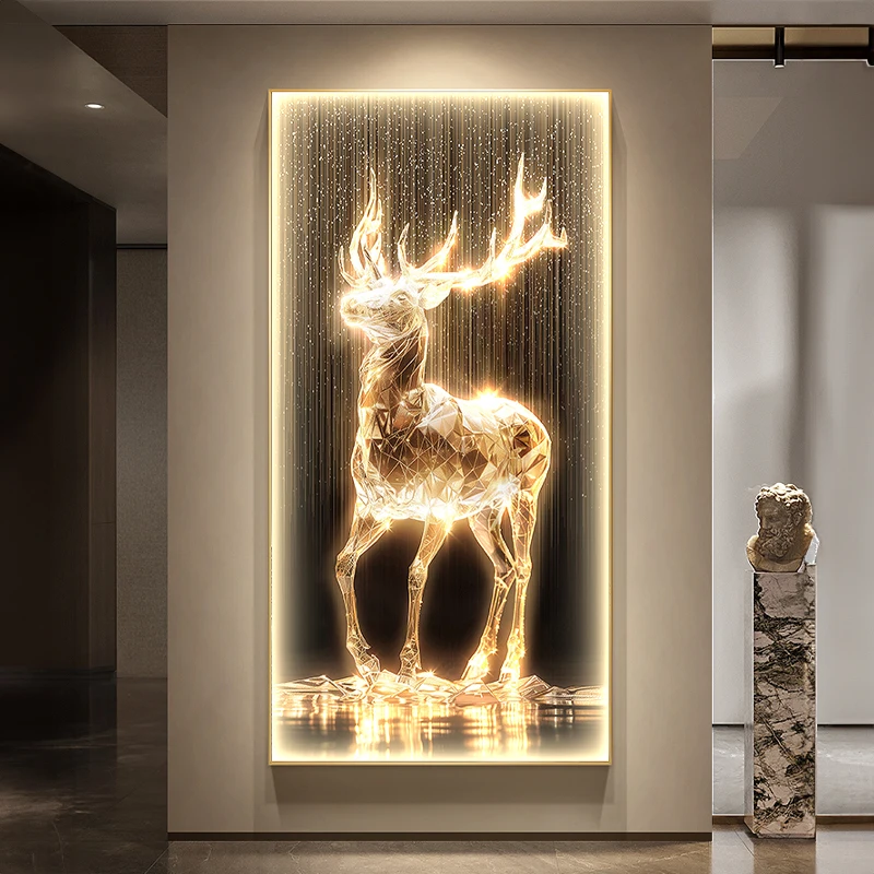 xx-Luxury LED Lamps For Corridor Foyer Living Room Home Decoration Lustre Modern Horse Hanging