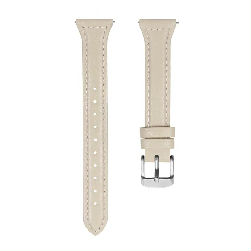 Slanke Leren Band Voor Samsung Galaxy Watch 7/Fe/6/5/5 Pro/4 Classic/Active 2 20Mm 22Mm Sportarmband Huawei Horloge Gt 4-3 Band