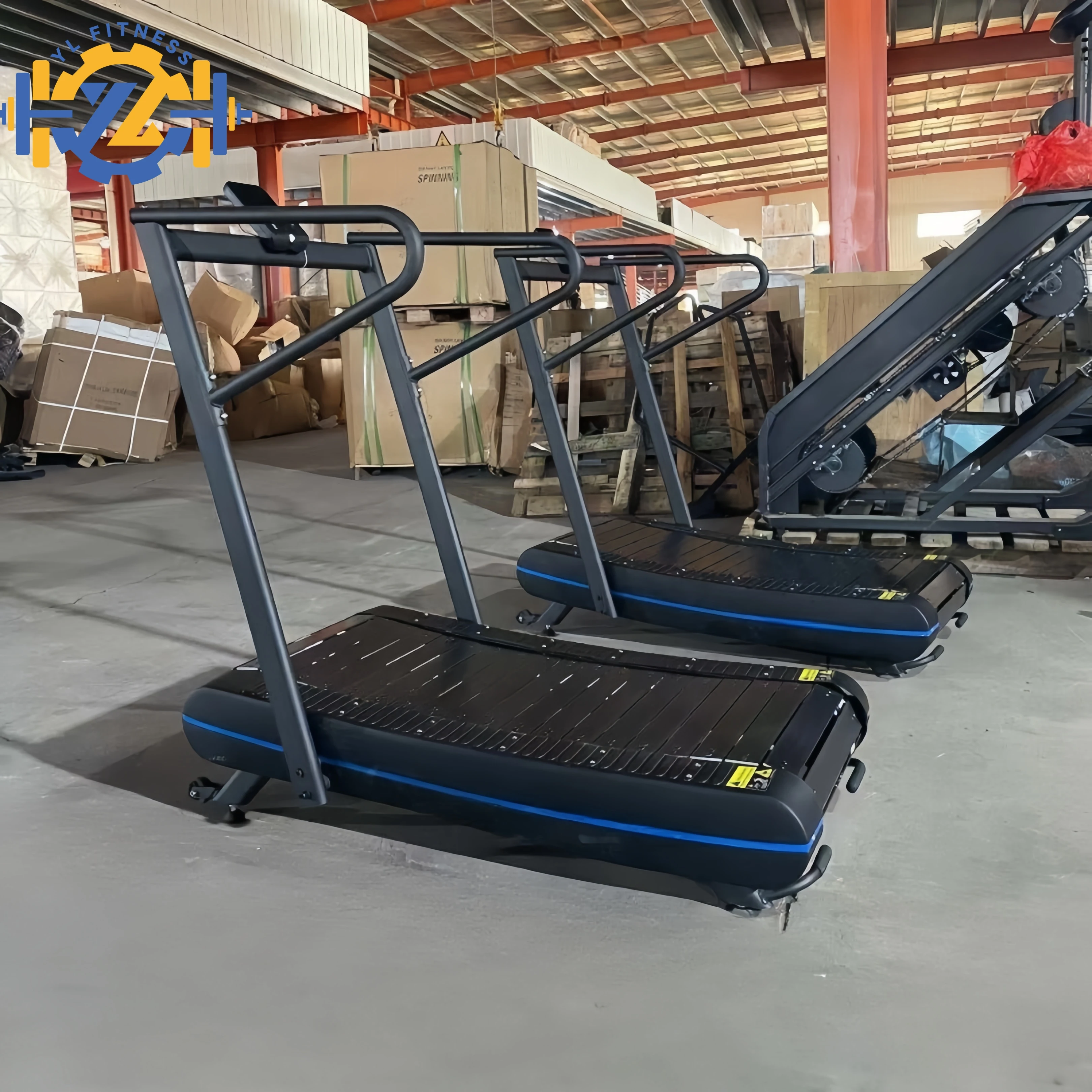 Home Air Runner Non-motorized Unpowered Treadmill Commercial Running Indoor Gym Fitness Machine Manual Curved Treadmill Sports