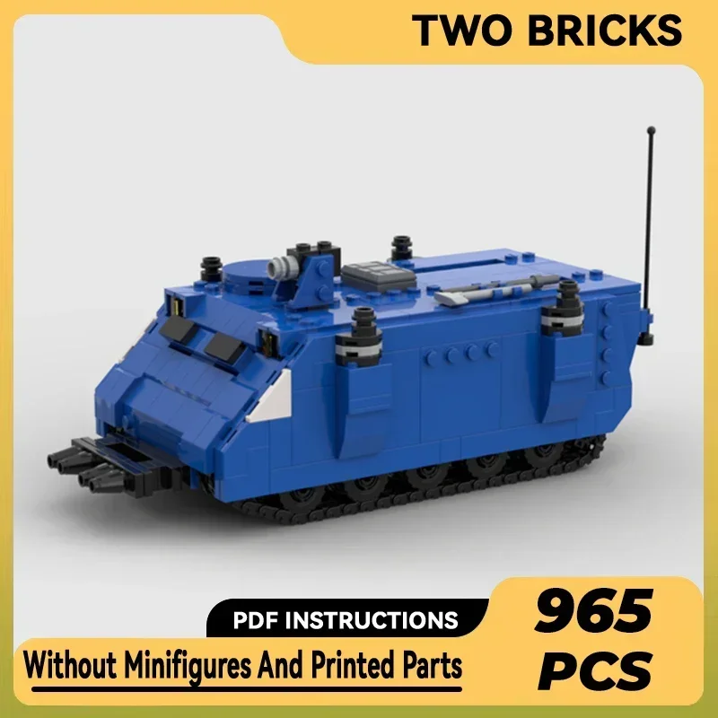テクニカル Moc レンガ軍用戦車モデル Rhino 輸送モジュラービルディングブロックギフトのおもちゃ子供 DIY セット組み立て