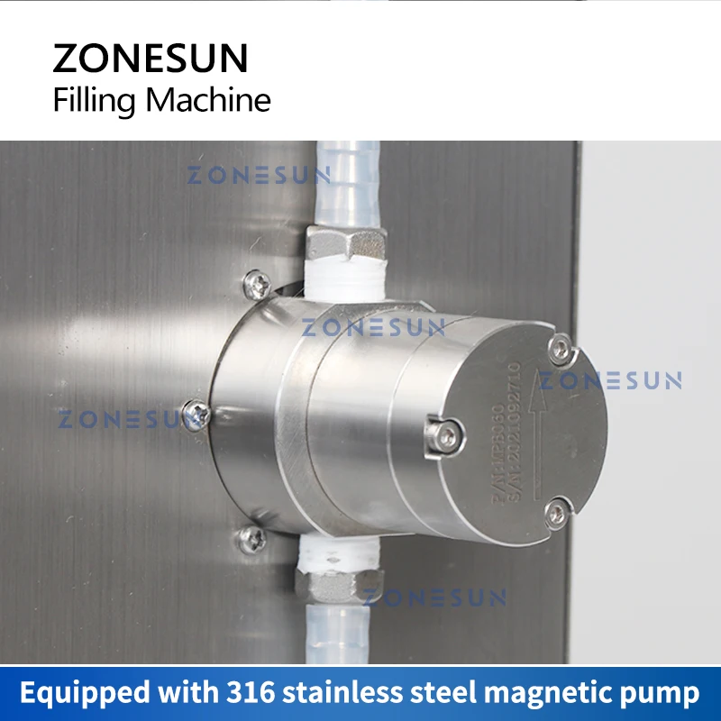 ZONESUN piccola linea di riempimento bottiglia acqua liquida succo bevande pompa magnetica barattolo fiala trasportatore imballaggio produzione ZS-DTMPZ1