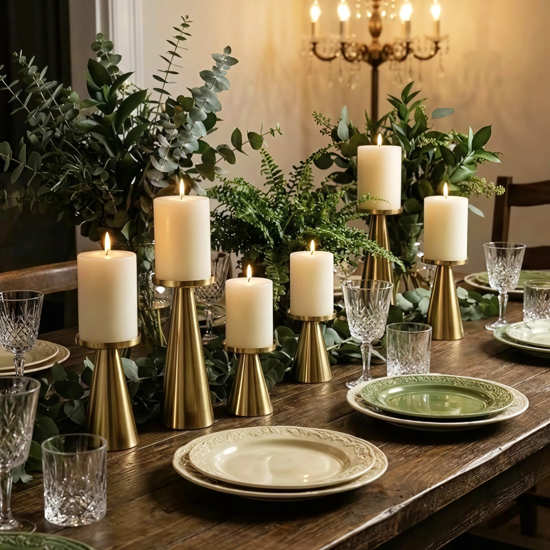3Pcs Retro Gold Black Metal Candle Holders Tall Pedestal Candlestands for Romantic Dinner & Living Room Decor