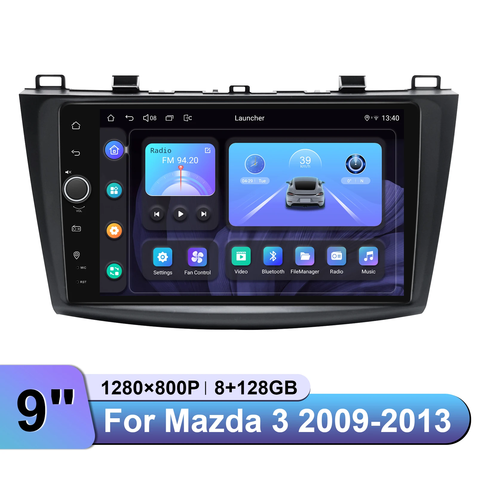 Plug&Play Car Radio Stereo for Mazda 3 2009-2013 with CANBUS Harness Support OEM USB Port& Bose AMP Multimedia Audio Player