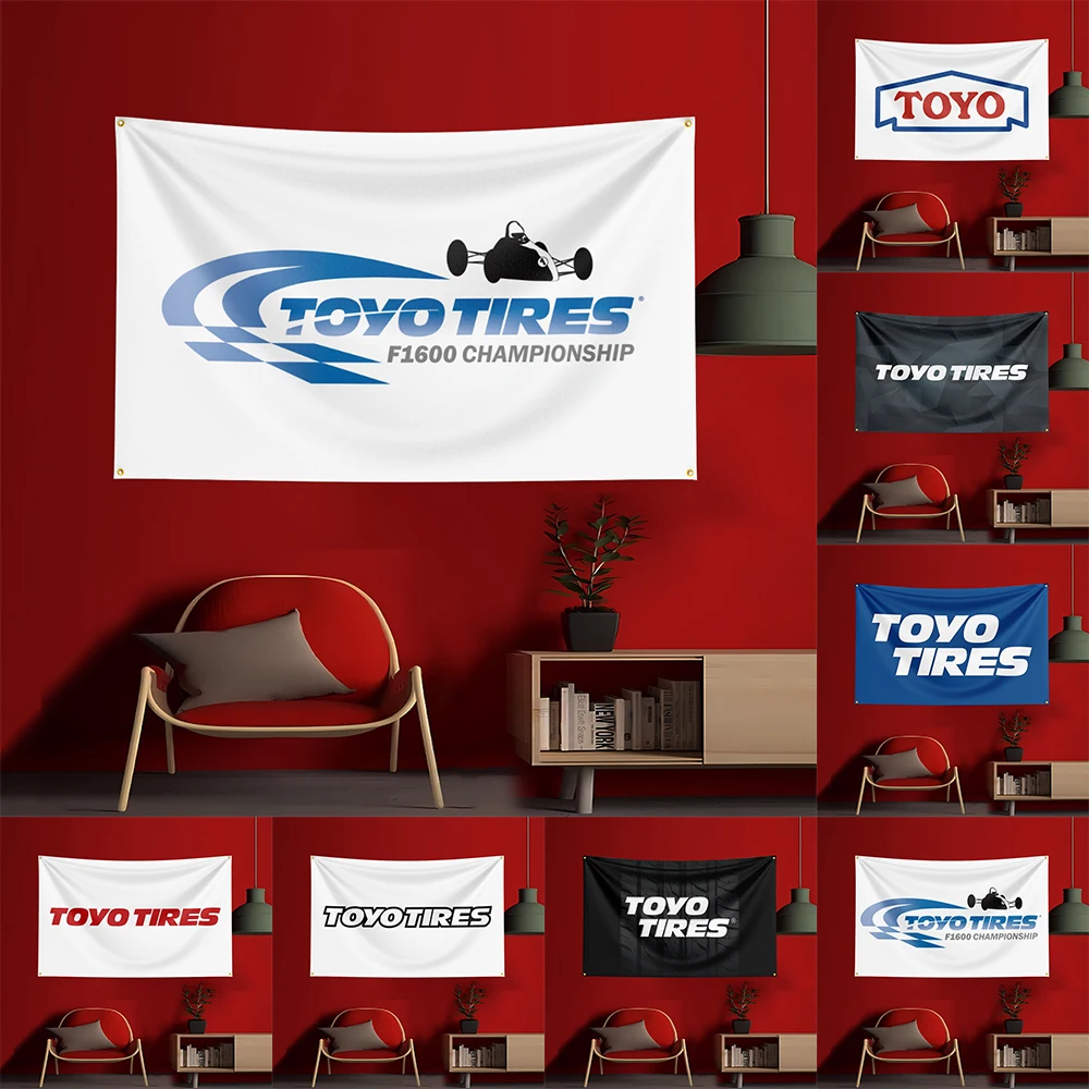 

3x5 Ft Toyo Tires Tool Flag Polyester Printed Cars Flags Banner Tapestry for Room Garage Decor Power Tools Flag