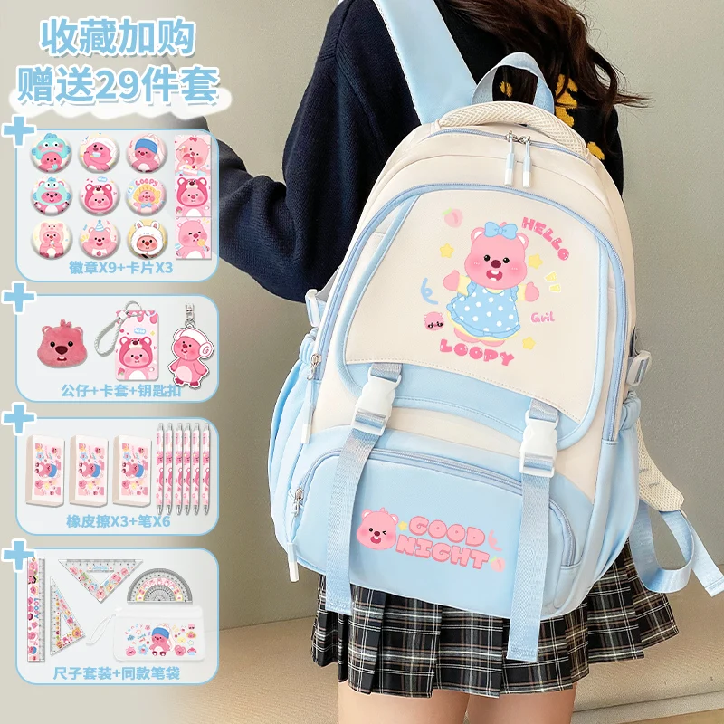 Beaver Backpack 2025 New Cartoon Cute Girls Backpack Teenager School Bag Luxury Large Capacity Back to School Backpack