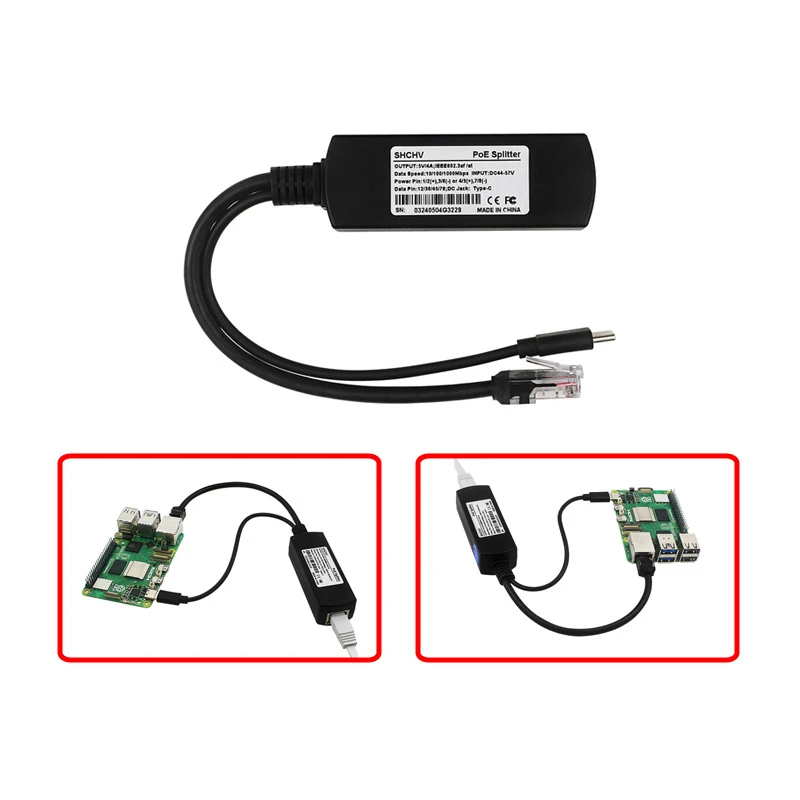 Für Himbeer Pi 5 5b Poe Splitter Pi 5 Motherboard Gigabit Netzwerk Poe Leistungs austauscher