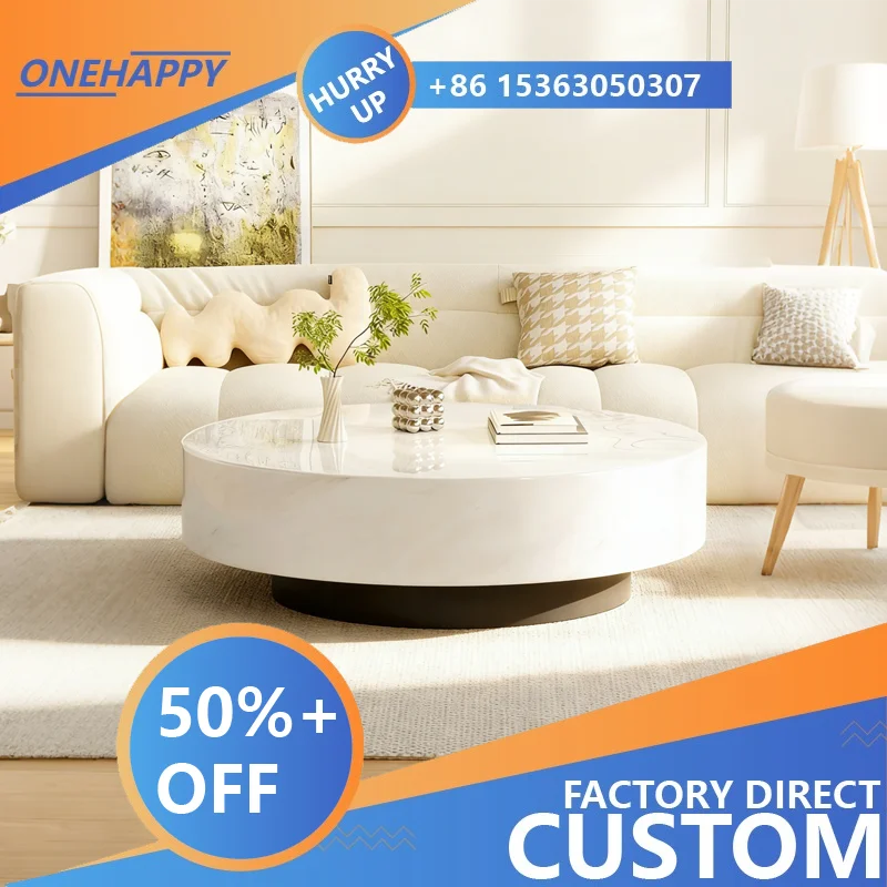Any Size Custom Italian Minimalist Round Marble Nesting Tables Set Luxury Natural Stone Designer Villa Penthouse Living Room Fur
