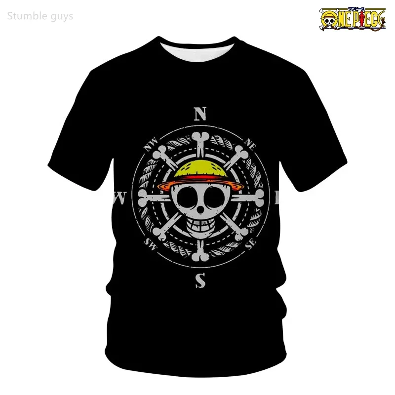 Herren One Piece Anime T-Shirt Shanks Moderner Druck Jungen Kleidung Mädchen Kurzarm Herren Jersey Lässig Leichtgewichtig