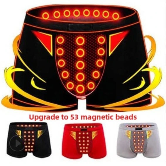 

53 Magnets Men Boxer Briefs Magnetic Therapy for Pain Relief Blood Circulation Brazilian Style Underwear Upgraded Size L- 5XL