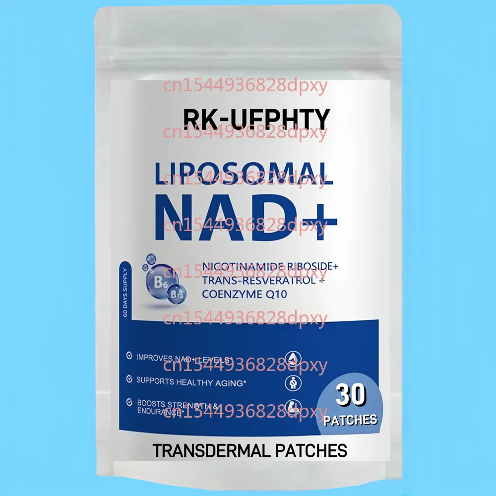 

30 Patches NAD+ Transdermal Patches with Resveratrol, L-Theanine, Supports Youthful Vitality, Cellular, Energy & Focus
