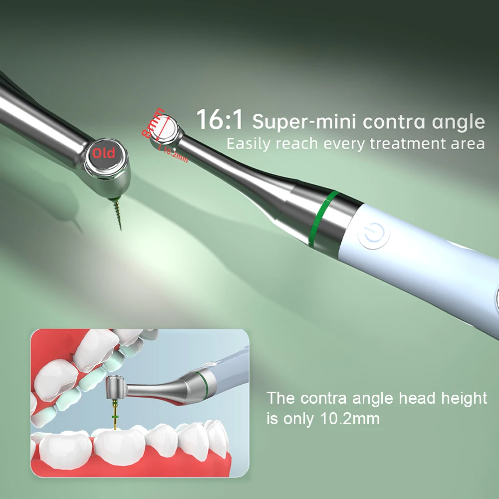 มอเตอร์ Endo ทันตกรรม COXO C-SMART NOVA ไร้สาย 16:1 หัว 360 °   Handpiece แบบปรับได้สําหรับ Root Canal Treat T-Mode Endodontic Motor