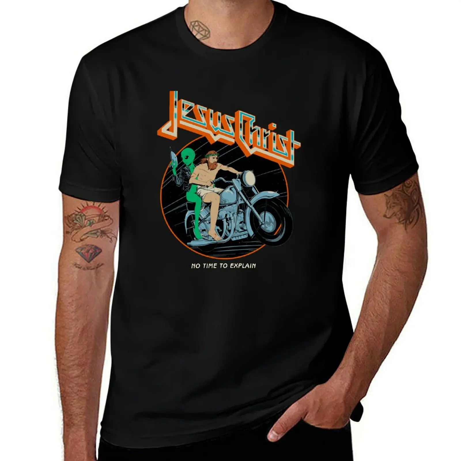 jesus - no time to explain T-Shirt Street Style Casual Tee Shirt T-Shirt