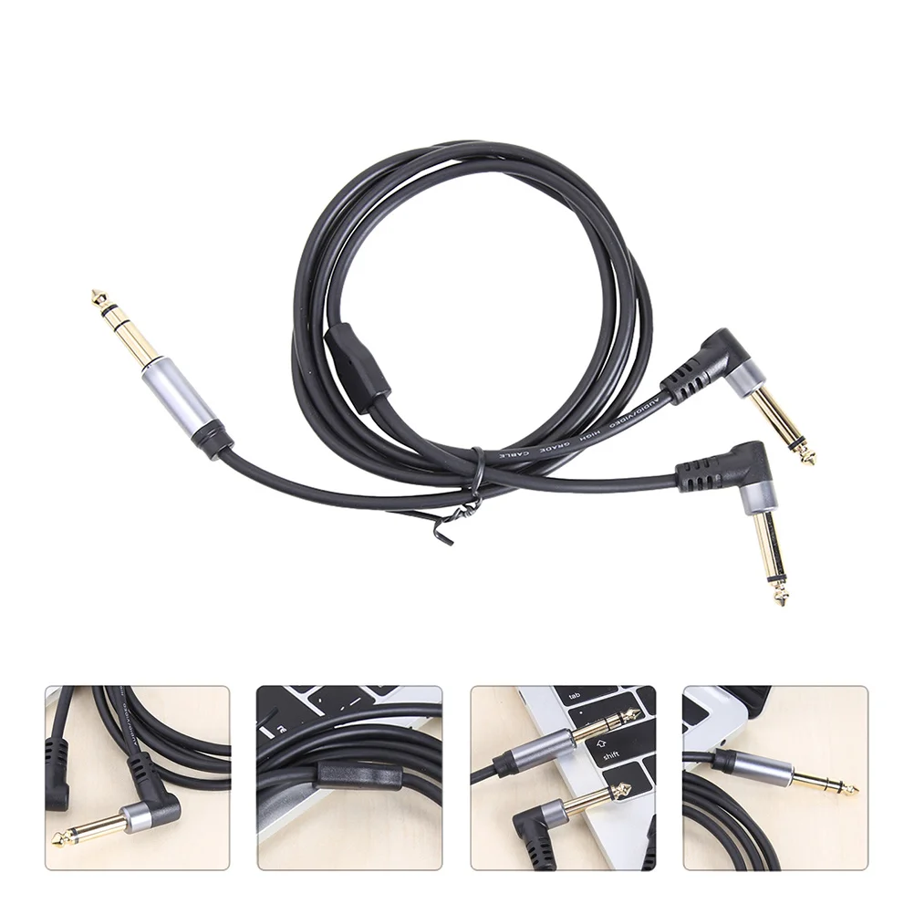 

1Pcs 6.35mm Audio Transferring Cable Gold Plated High Fidelity Guitar Instrument Electric Sound Equipment Adapter Dual Single