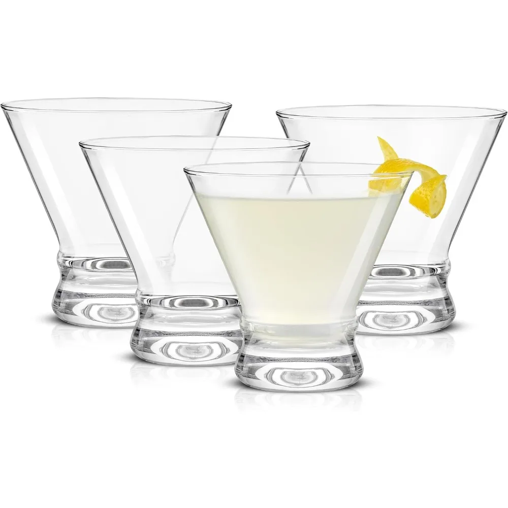 

Stemless Martini Glasses Set of 4, 8.5oz Liquor Drinking Glasses for Cocktail and Margarita, Bar Glass Cups, Glass Dessert Cups