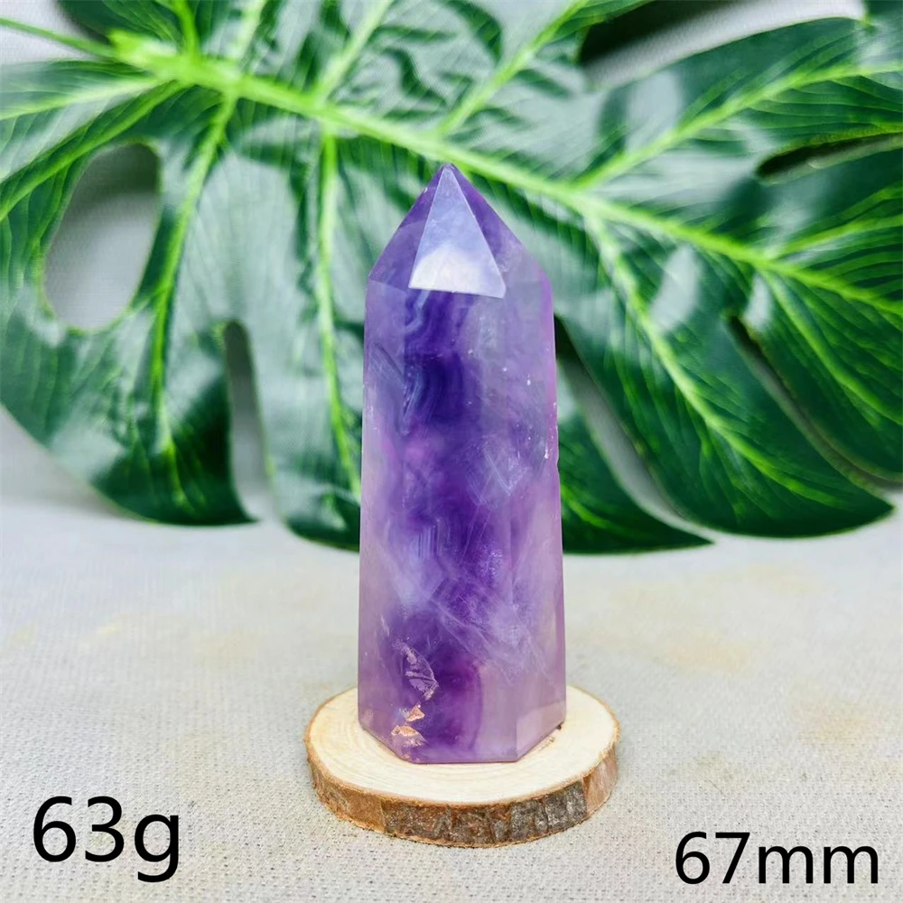 Rainbow Fluorite Tower Purple Crystal Home Room Decoration Hand Polished Natural Gems Super Energy Yoga Chakra Stone Healing