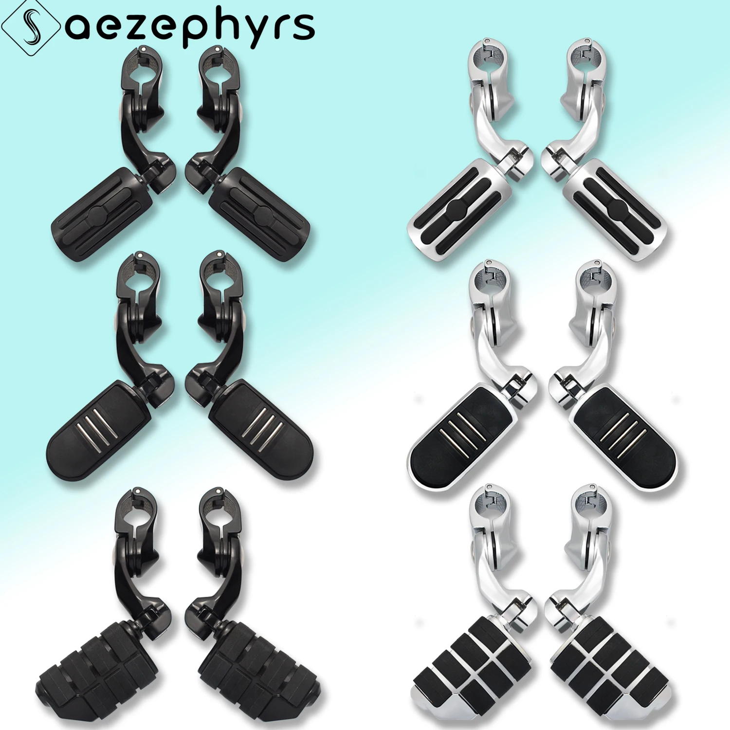 

1-1/4'' 32mm Highway Pegs Motorcycle Engine Guard Foot Pegs Bracket Kit For Honda Harley Touring Softail Dyna Fat Boy Sportster