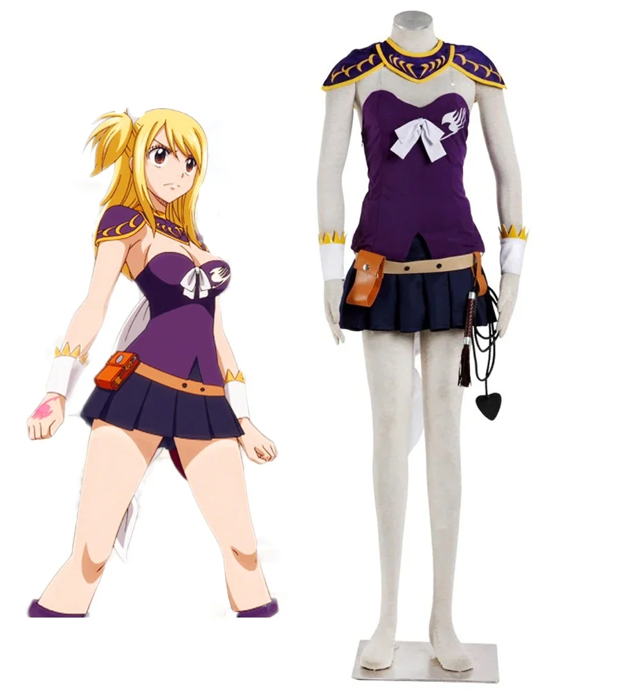 

Fairy Tail Lucy Cosplay Costume Purple Tailor Made Any Size