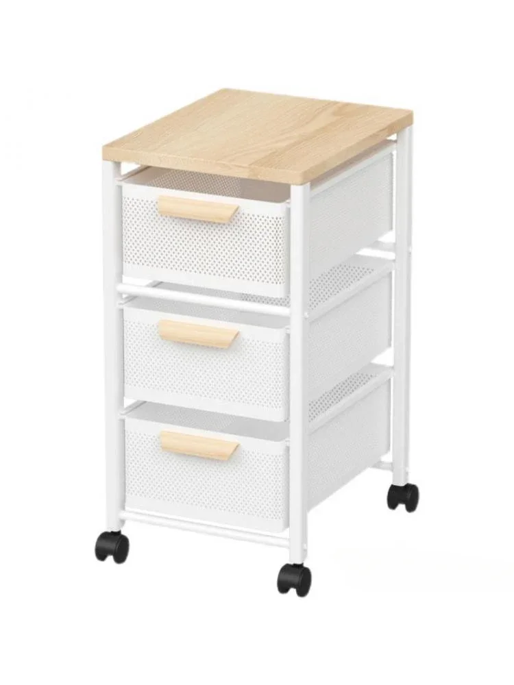 

Drawer-type Trolley Movable Floor-to-ceiling Multi-storey Bedroom Kitchen Shelf Fruit And Vegetable Snack Storage Storage Shelf