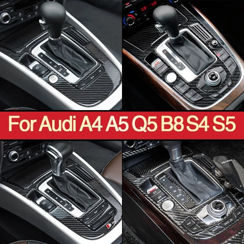 

Real Carbon Fiber Center Console Gear Shift Panel Cover Frame Trim For Audi A4 B8 A5 2009 2010 - 2016/ Q5 2010-2018