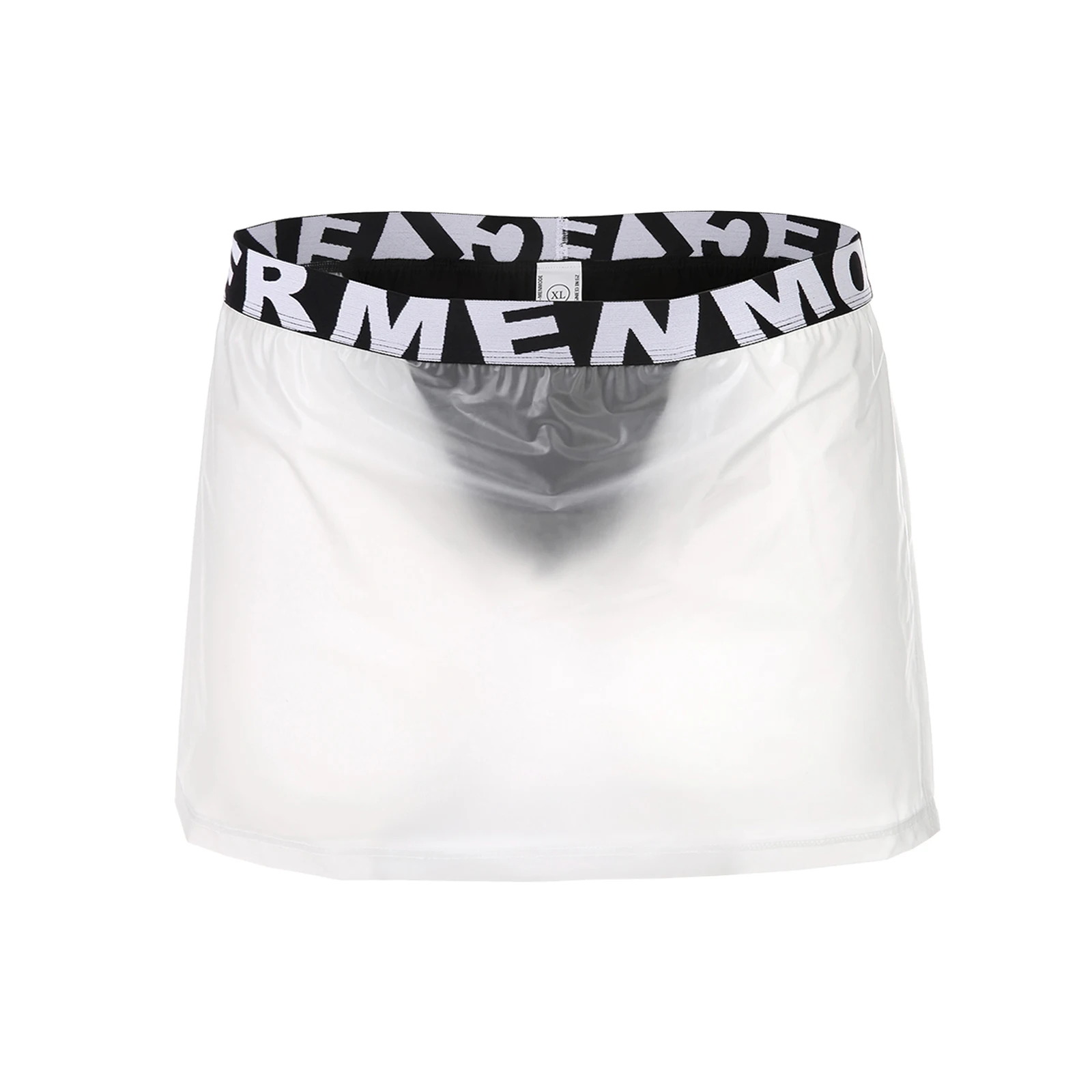 Man Beach Shorts 2 in 1 PVC Beachwear Men Sexy Swimwear Modal Briefs Lining Transparent Short Pants Swimming Bathing Underpants