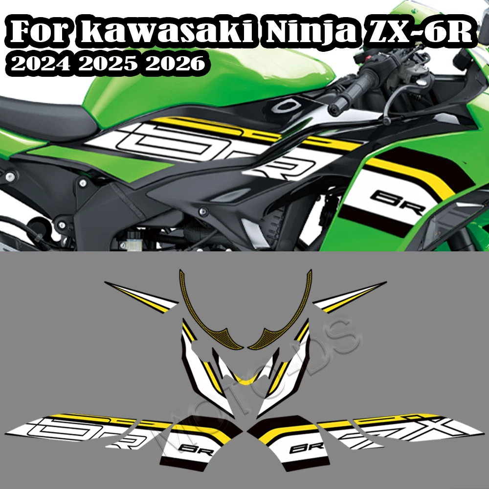

Motorcycle Stickers For kawasaki Ninja ZX-6R ZX6R ZX - 6R Tank Body Front Face Rear Hump Fairing Fender Decals