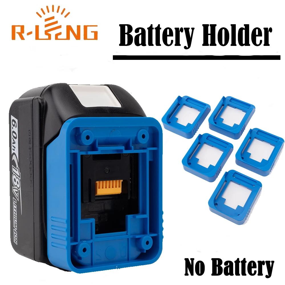 5 pçs titular rack de armazenamento de bateria montagem na parede suporte elétrico para makita 18v bl1840 li-ion bateria suporte fixação (sem bateria)