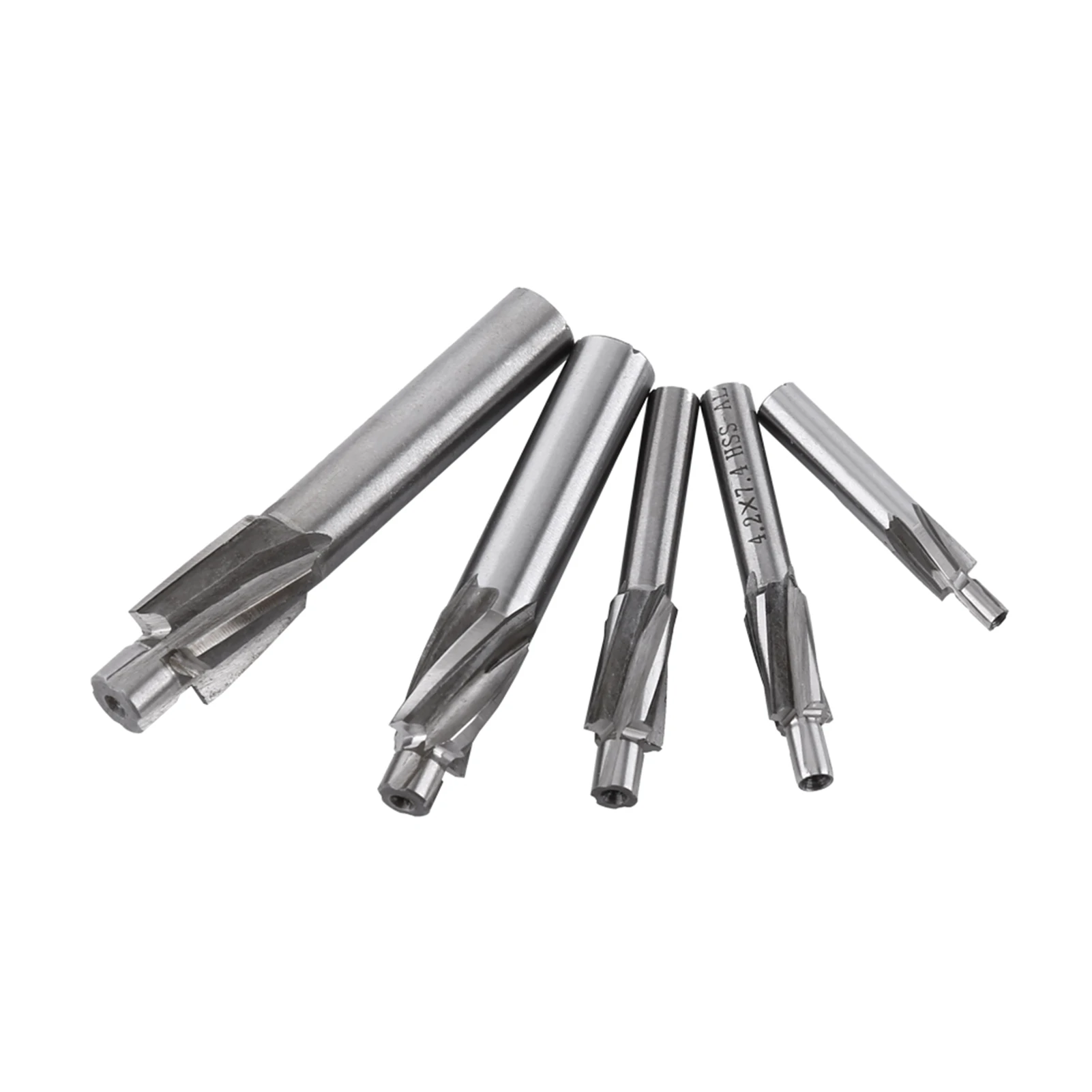 5 pz svasatore fresa fresa Slot punte da trapano strumento M3 M8 4 flauti HSS-AL acciaio super-duro ad alta velocità