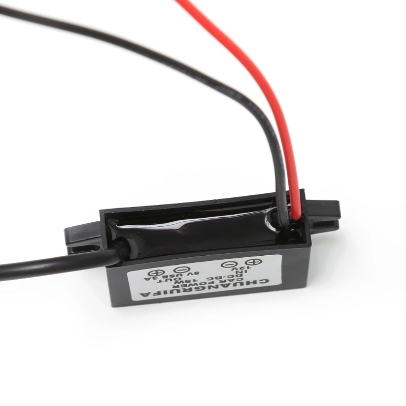Carga automóvil para módulo convertidor 12V a 5V Adaptador corriente salida micro USB 3A 1