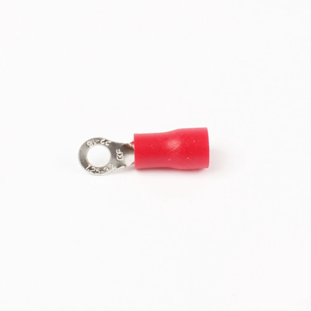 RV1.25-3 Red Ring Insulated Wire Connector Electrical Crimp Terminal RV1.25-3 Cable Wire Connector 100PCS RV1-3 RV