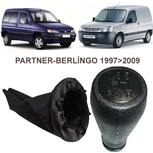 GEAR KNOB (BLACK MATT) & SLEEVE BELLOWS DATING-BERLINGO 2003-2008 329464526