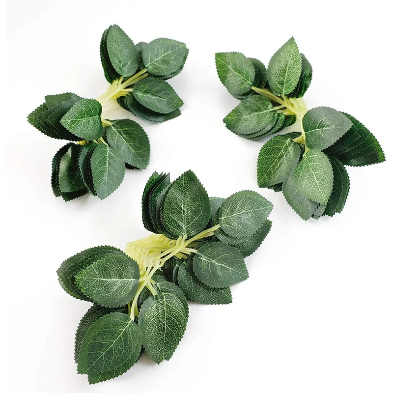 

10/20/50pcs/lot 6Leaves/pcs Green Artificial Leaf Flower For Wedding Home Decoration Foliage DIY Scrapbooking Craft Fake Flower