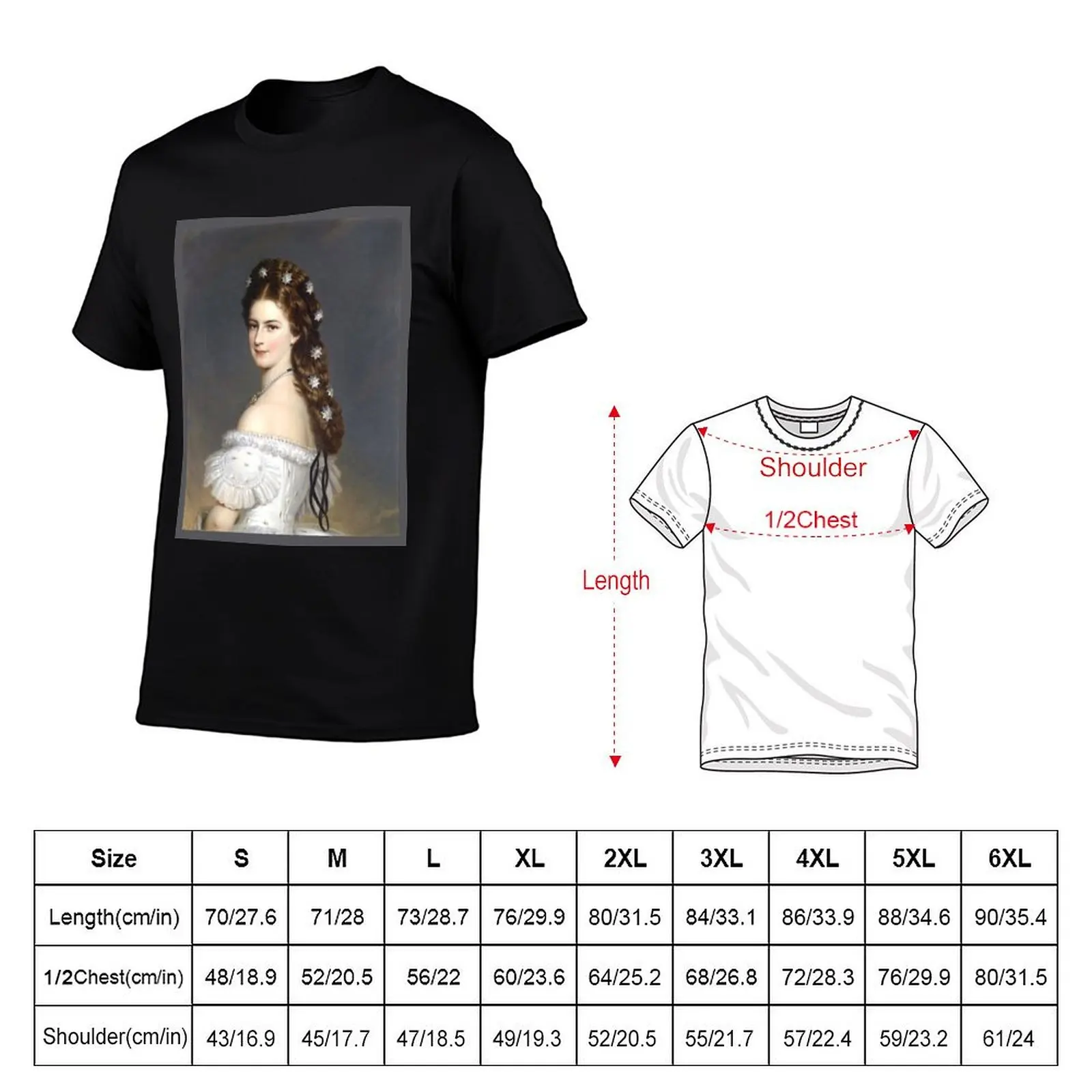 Portrait Of Empress Elisabeth of Austria -The Bavarian Rose — Empress Sissi. Ceremonial Portraits, Drama, by Franz Xaver T-Shirt