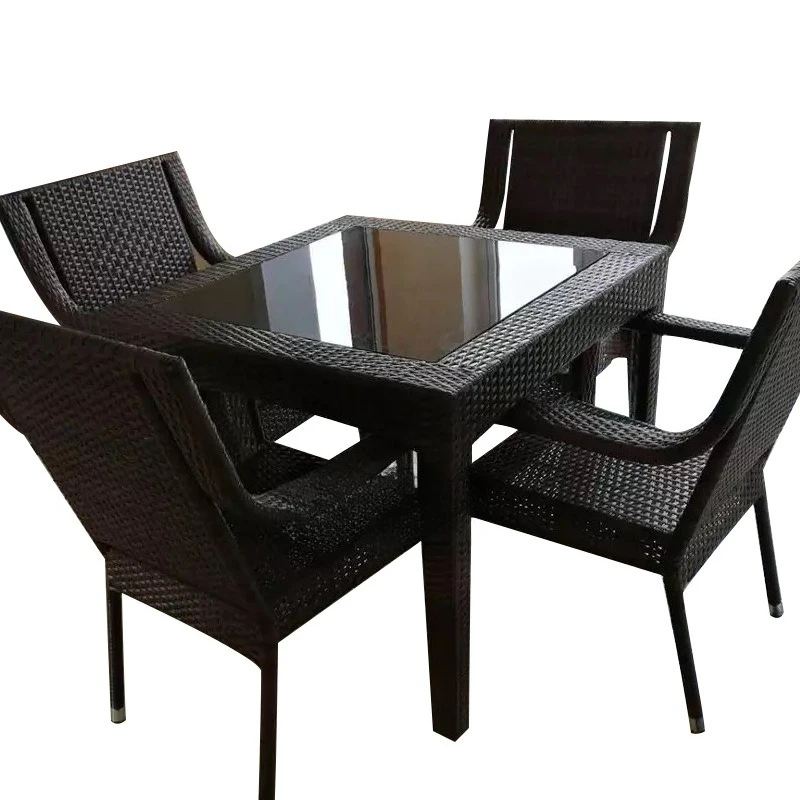Outdoor tables and chairs Balcony three-piece set Outdoor courtyard Garden bar Leisure coffee table Rattan terrace chair