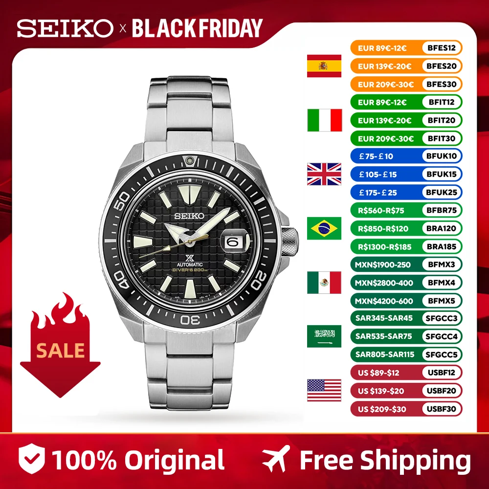 SEIKO Watch Presage Automatic Mechanical Dive 20Bar Waterproof Luminous Fashion Sports Watches Japanese orginal