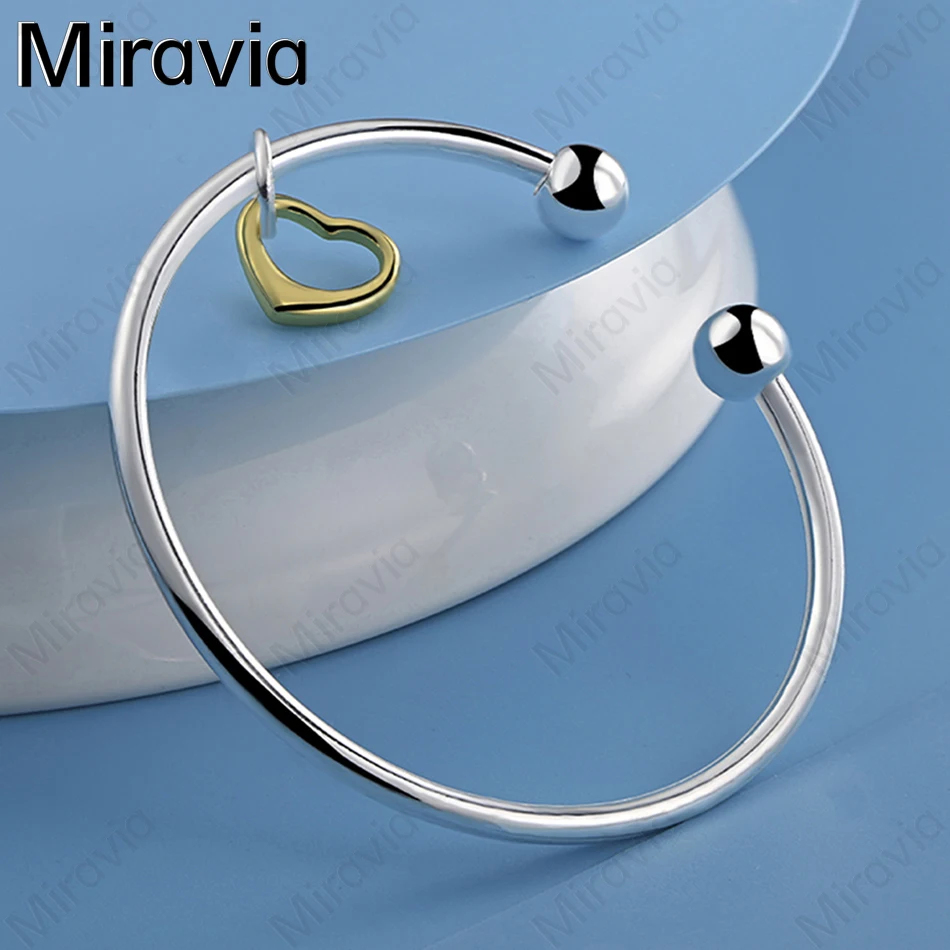 

Miravia 925 Sterling Silver Love Heart-Shaped Pendant Bracelet Noble And Versatile Women'S Birthday Gift Jewelry