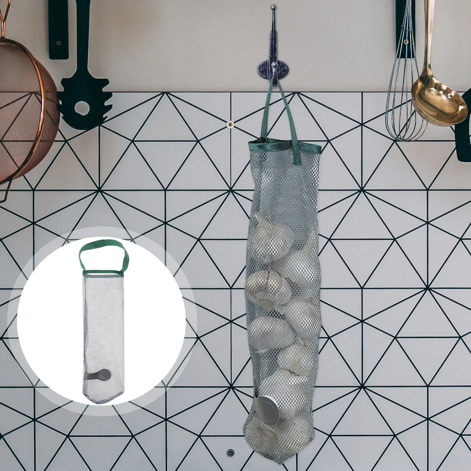 

6 Pcs Vegetable Hanging Bag Fruit and Storage Mesh Net Bags for Vegetables Garlic