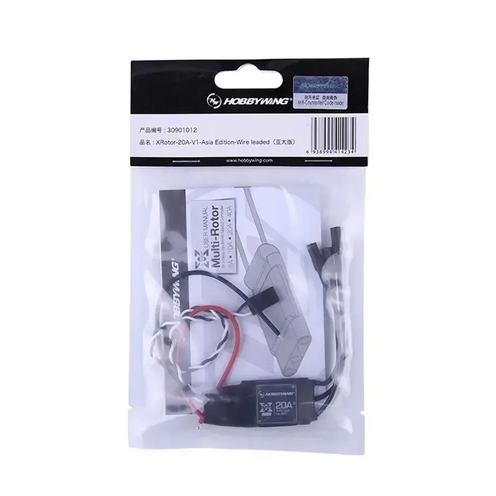 

Hobbywing XRotor 20A 40A Бесщеточный ESC 2-6S без BEC Регулятор скорости XRotor с высоким обновлением для RC FPV Самолет БПЛА Квадрокоптер Дрон