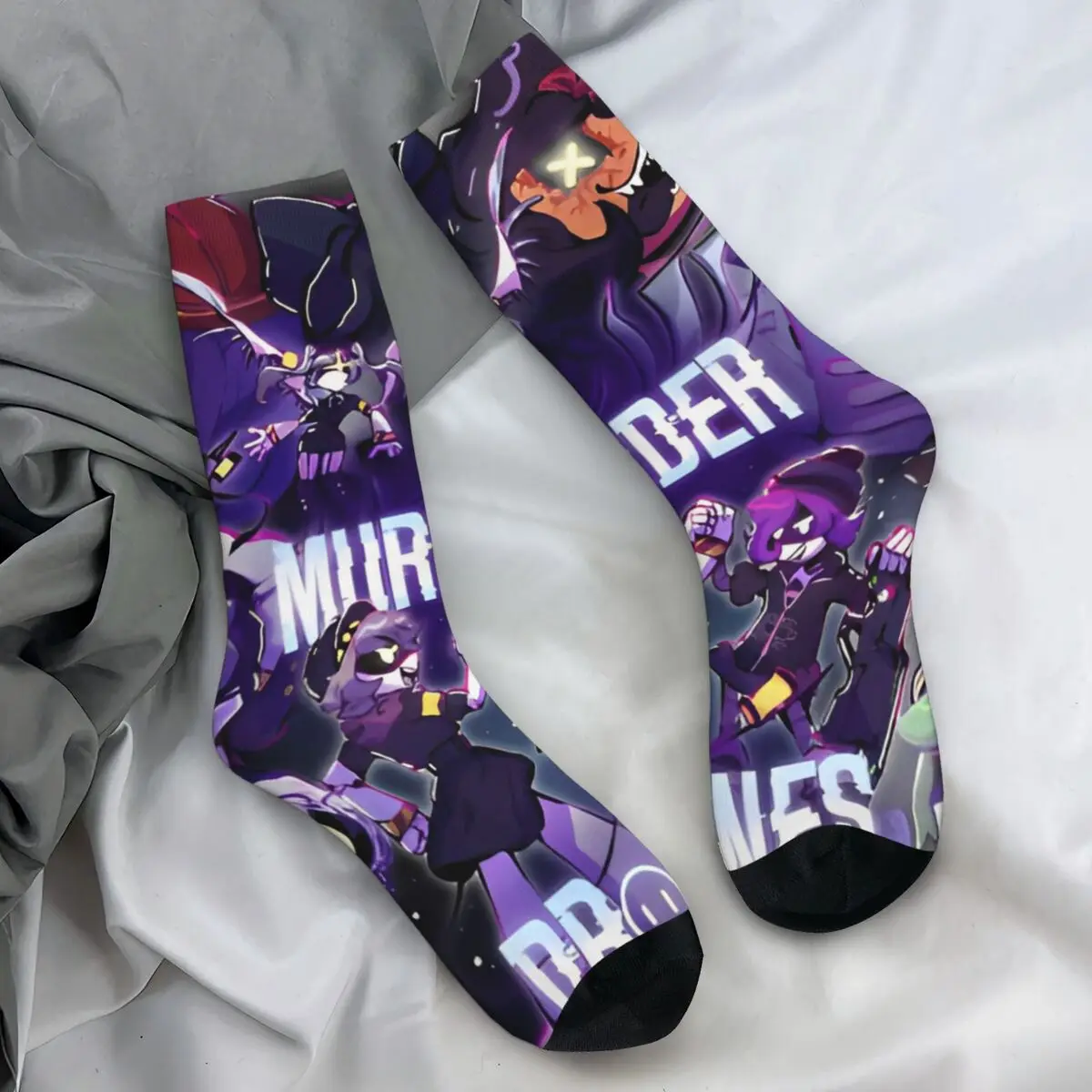 Men's Socks Robot Murder Drones V Uzi Stockings Autumn Vintage High Quality Socks Graphic Running Sports Non Skid Socks