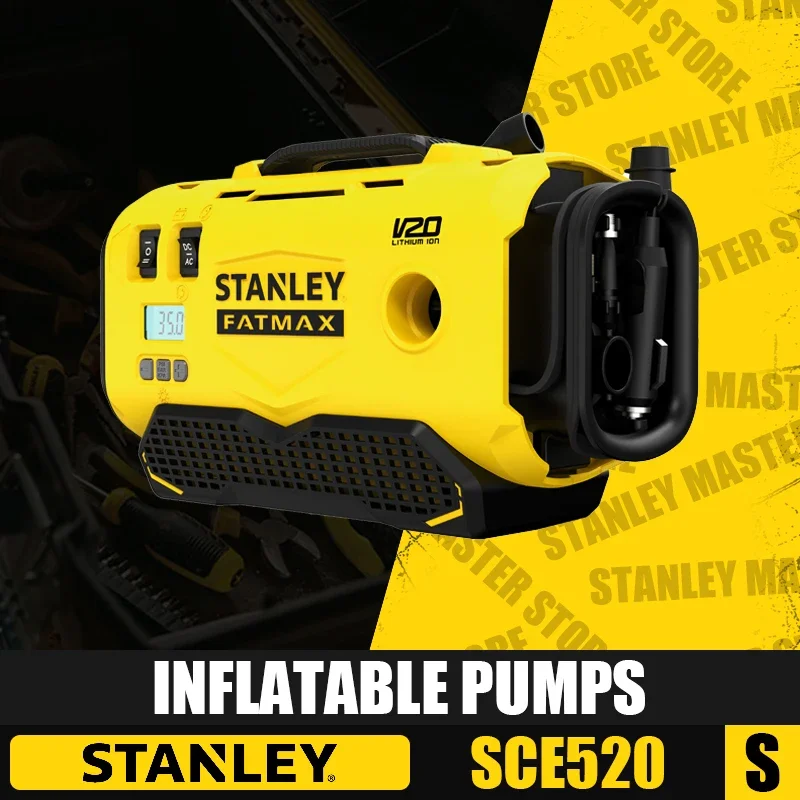 STANLEY SCE520 Inflatable Pumps Electric Air Pump Rechargeable 20v Portable Tire Inflator Pump Power Tools Multi-purpose