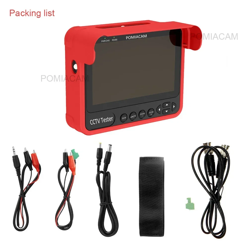 DT-V70 CCTV Tester 4.3” Wrist Tester Monitor 5MP HD Analog Support CVBS/CVI/TVI/AHD Automatic Adaptation Testing