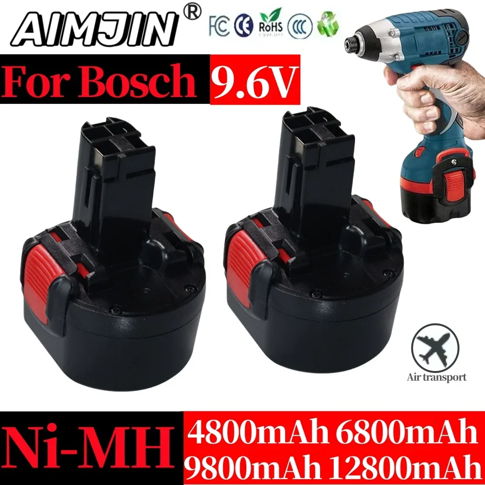 

For Bosch 9.6V 9800mAh NI-MH Replacement Battery PSR 960 BAT048 BAT100 BAT119 BH984 BPT1041 23609 32609 PSR960 GSR 9 6V E-2 GSR