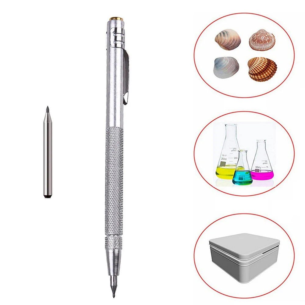 1PC Tungsten Carbide Scribe Pen Carbide Scriber Pen Metal Wood Glass Tile Cutting Marker Pencil Metalworking Woodworking