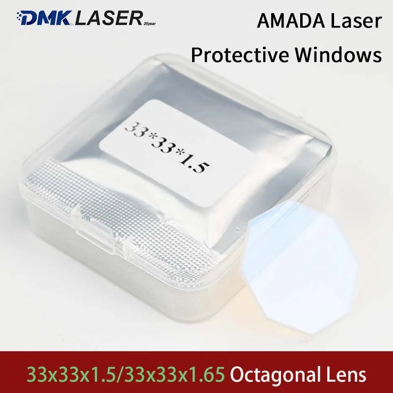 

Защитные оконные линзы AMADA 33*33*1.5, 33*33*1.65, восьмиугольные, JGS1, 71570026 для волоконно-лазерных станков AMADA