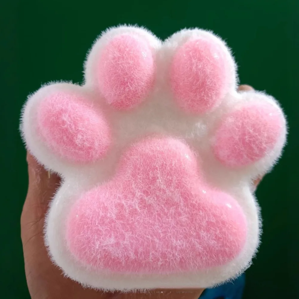 Funny Super Large Cat Paw Squeeze Toy Slow Rebound Sequin Cat Cartoon Fidget Toy Silicone 3D Cat Paw Pinch Toy Practical Jokes