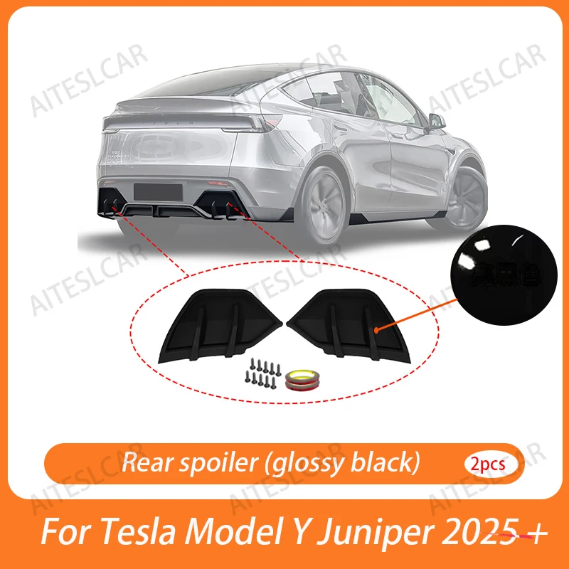 glossy black 2PCS