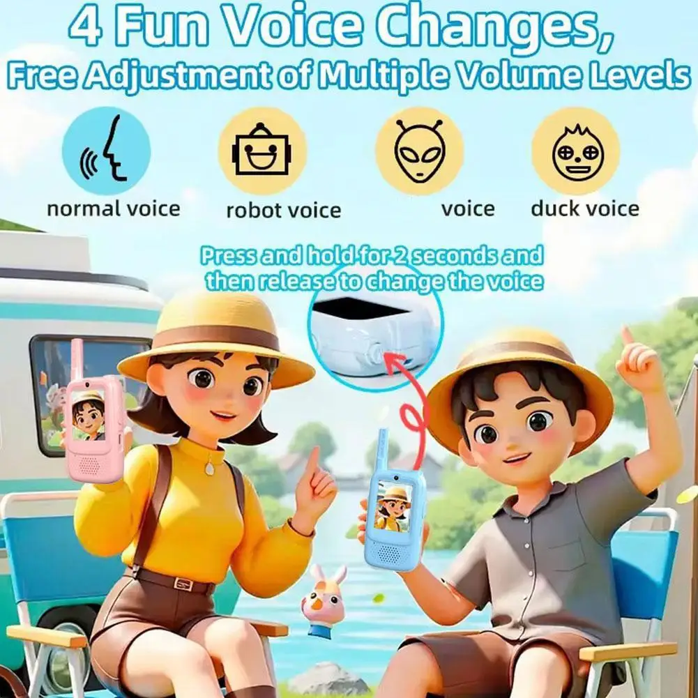 Talkies-walkies vidéo pour enfants, talkies-walkies rechargeables pour enfants, jouets d'intérieur et d'extérieur pour jeux, fêtes, camping, cadeau de Noël
