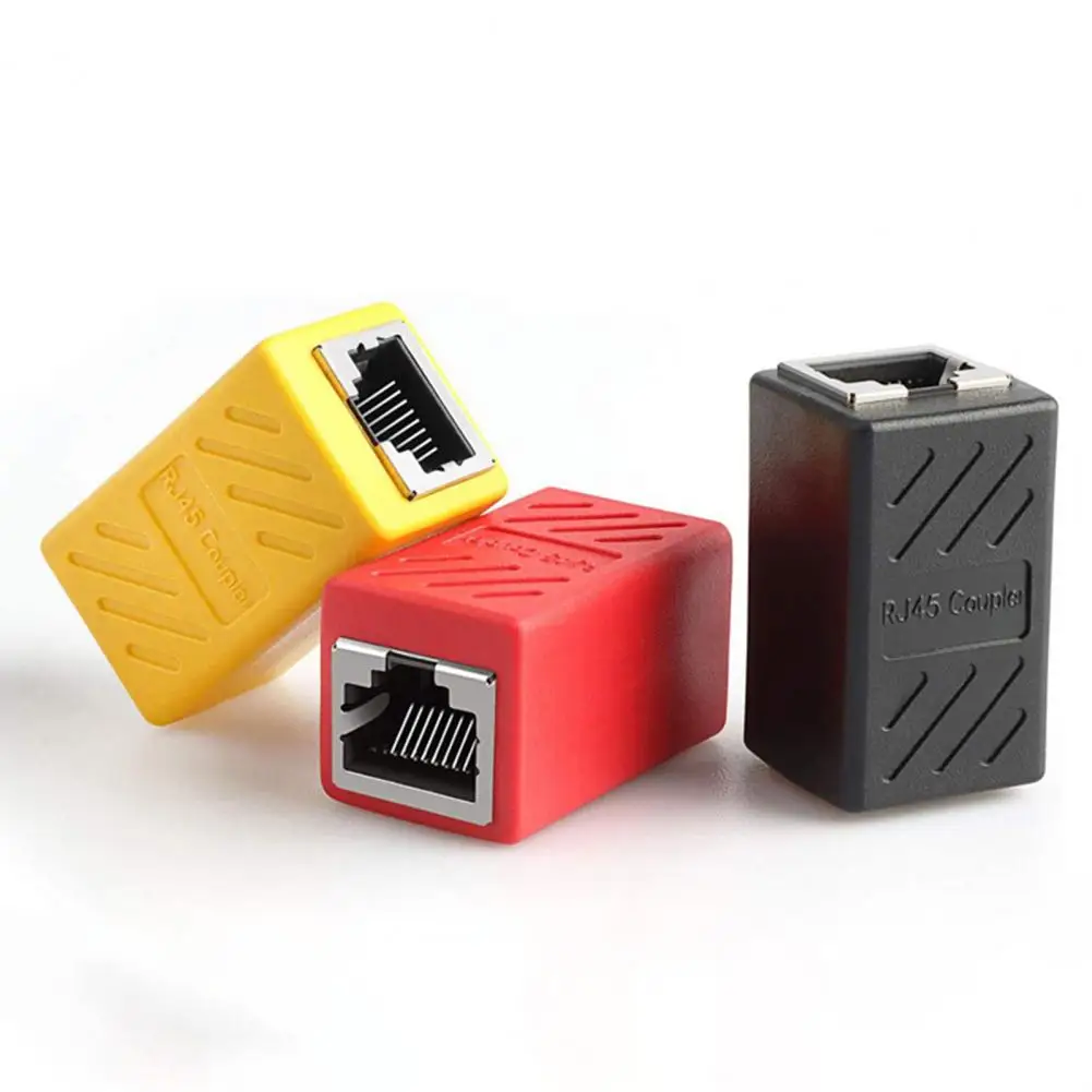Network Connector Dual Ports Female to Female RJ45 LAN Cable Coupler RJ45Ethernet Cable Extender Network Coupler Cable Connector