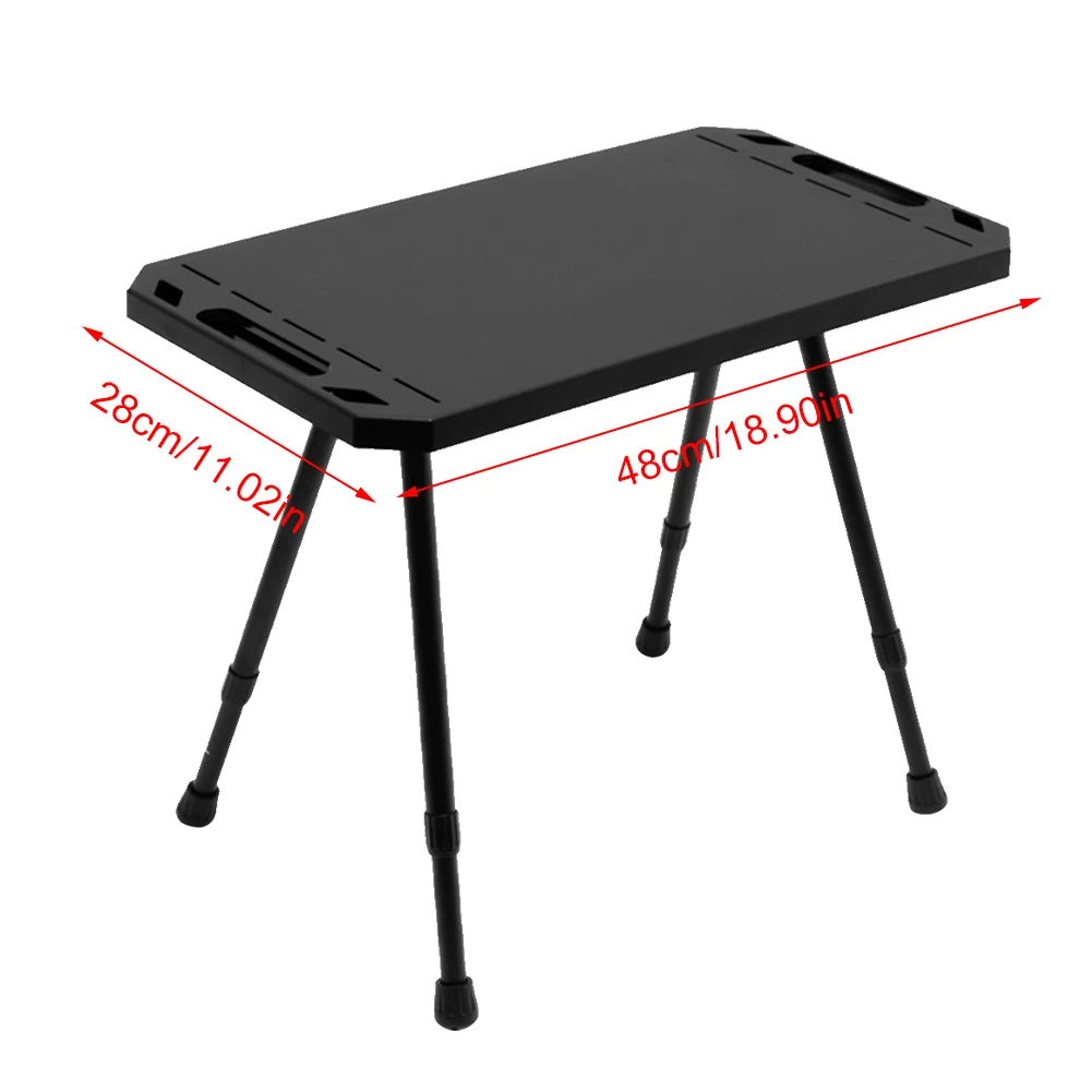 Folding Camping Table Adjustable Height Outdoor Table Aluminium Alloy Side Table for Outdoor Indoor Picnic BBQ Hiking