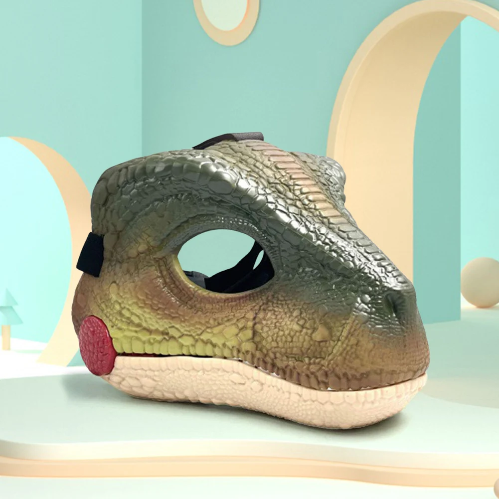 قناع ديناصور مضحك مع ديناصور الصراخ المنقولة الفم دينو قناع نابض بالحياة ديناصور قناع أغطية الرأس لحفلة كرنفال الهالوين #2